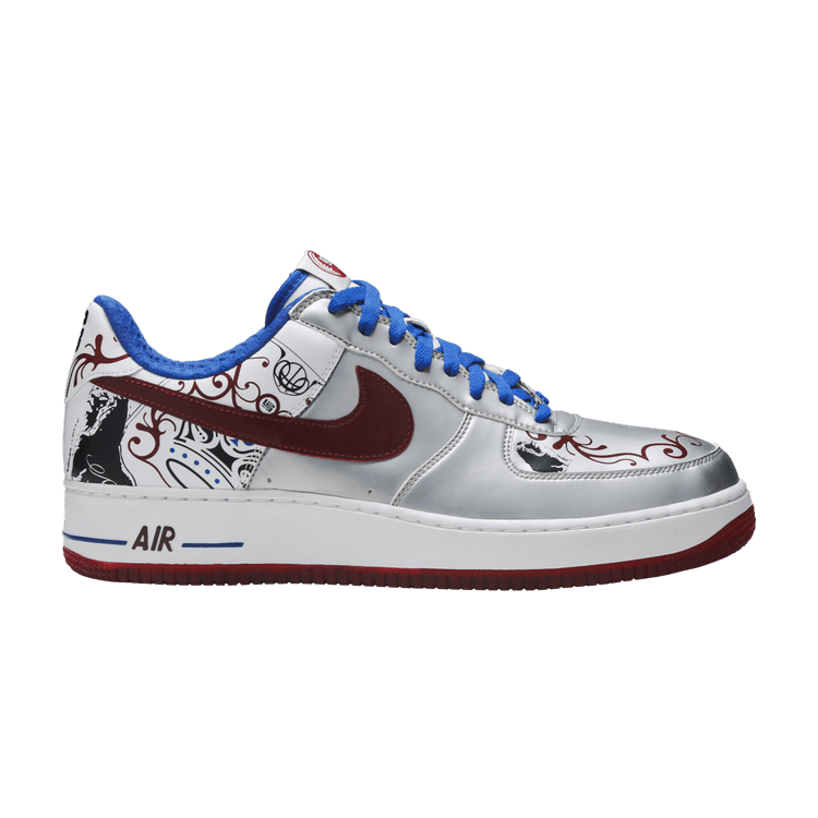 Nike Air Force 1 Premium (Lebron) 'Collection Royale' — Metallic Silver/Team Red-Varsity Royal-White