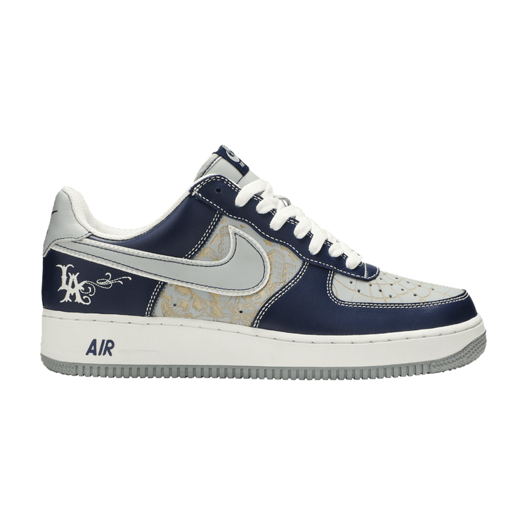 Mr. Cartoon x Nike Air Force 1 Low 'Spiderweb' — Midnight Navy/Silver-White