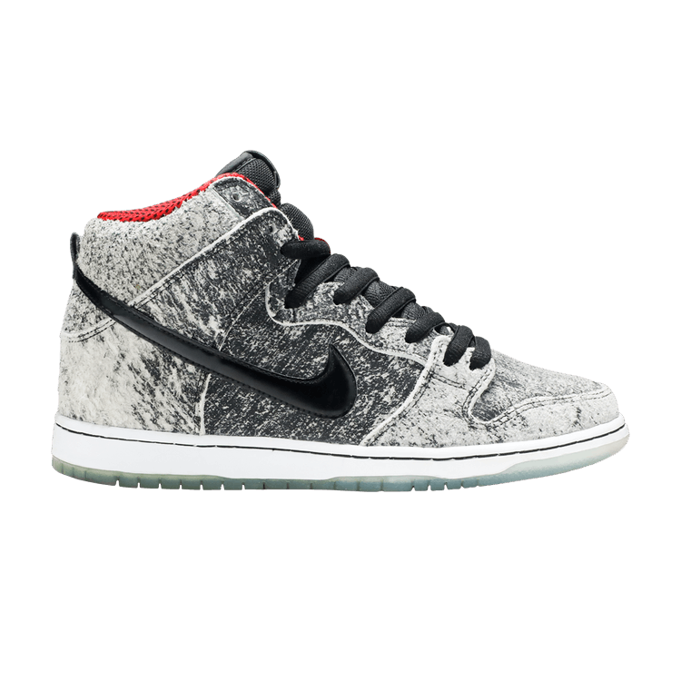 Nike Dunk High Premium SB 'Salt Stain' — Black/Black/Gym Red