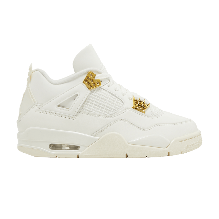 Wmns Air Jordan 4 Retro 'Metallic Gold' — Sail/Metallic Gold/Black