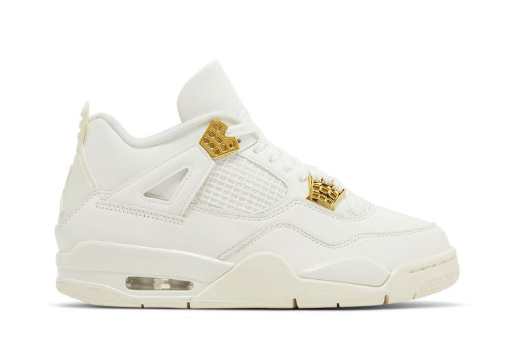 Wmns Air Jordan 4 Retro 'Metallic Gold' — Sail/Metallic Gold/Black