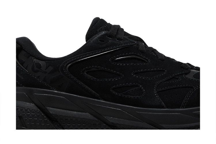 HOKA Clifton L Suede 'Triple Black' — Black/Black