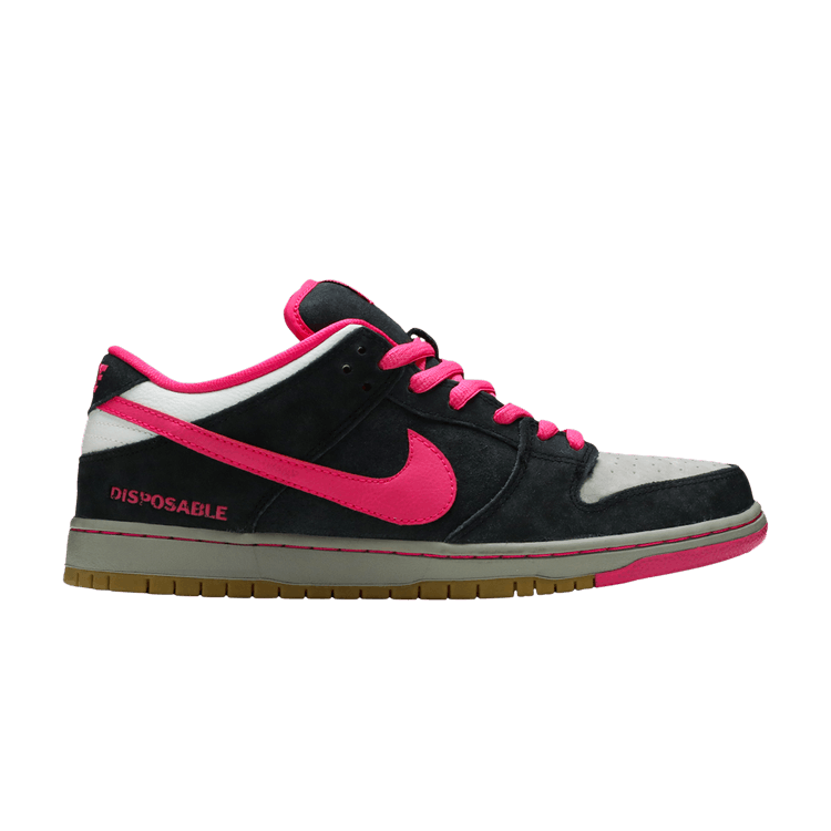 Nike Dunk Low Premium SB Qs 'Disposable' — Black/Pink Foil-White