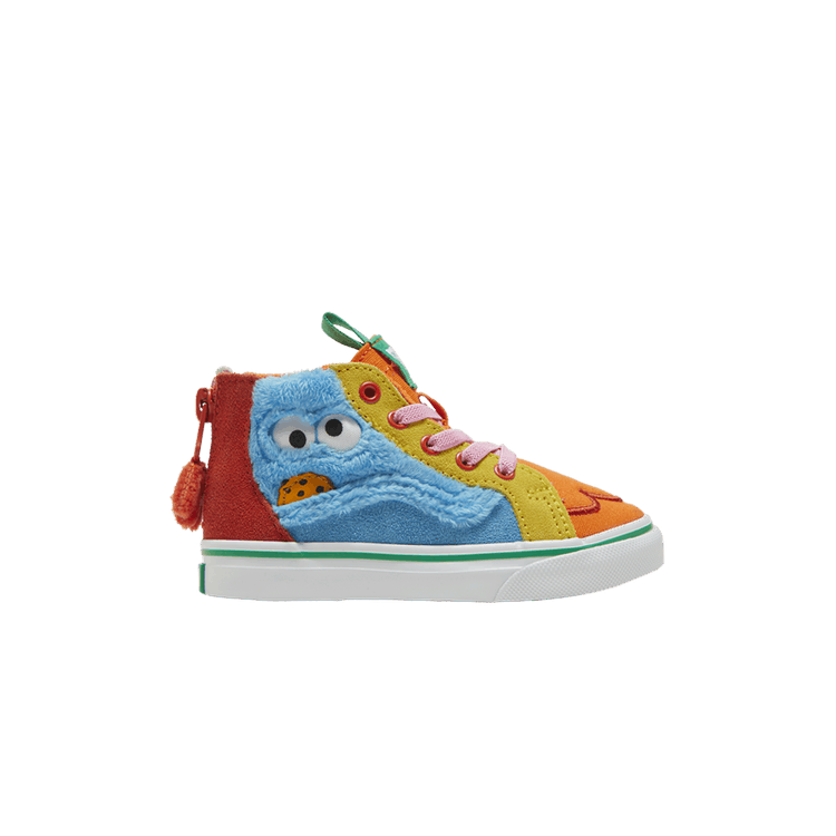 Sesame Street x Vans Sk8-Hi Zip Toddler 'Cookie Monster' — Multi-Color