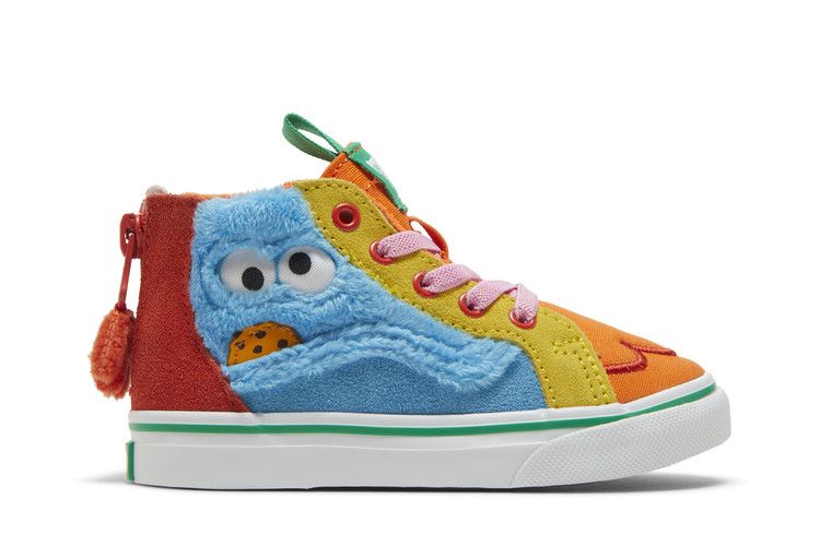 Sesame Street x Vans Sk8-Hi Zip Toddler 'Cookie Monster' — Multi-Color