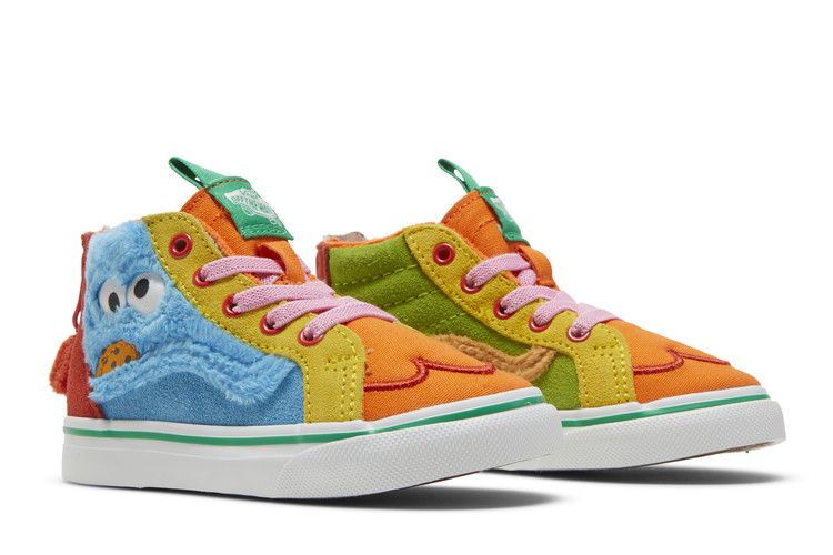 Sesame Street x Vans Sk8-Hi Zip Toddler 'Cookie Monster' — Multi-Color