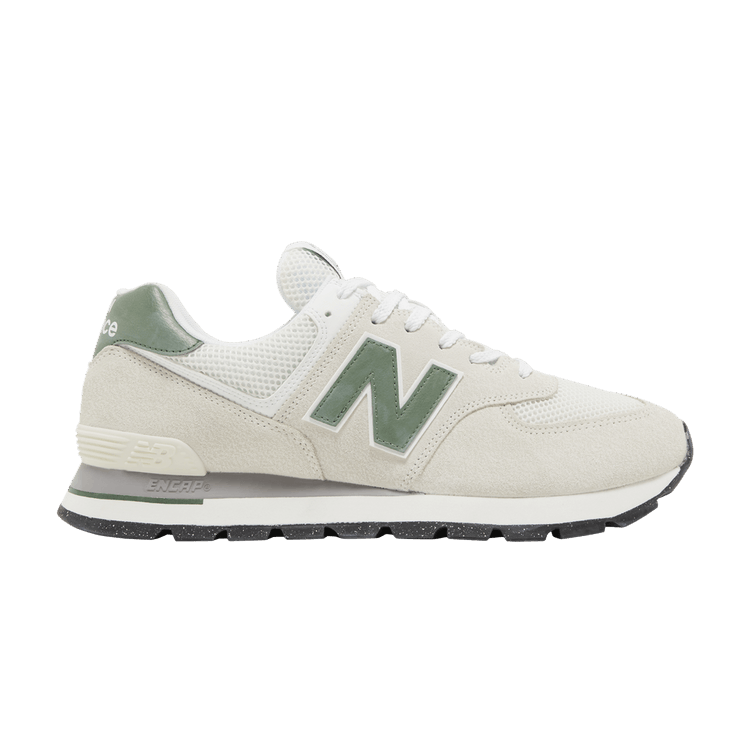 New Balance 574 Rugged 'White Green' — White/Green
