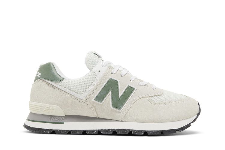 New Balance 574 Rugged 'White Green' — White/Green