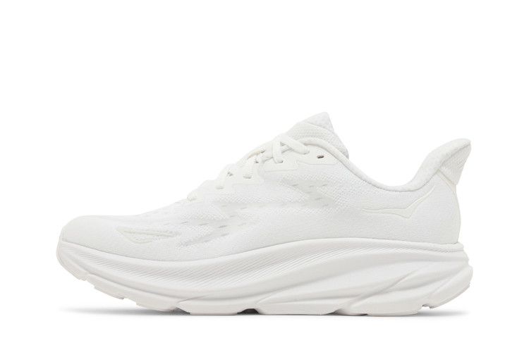 HOKA Wmns Clifton 9 Wide 'Triple White' — White/White