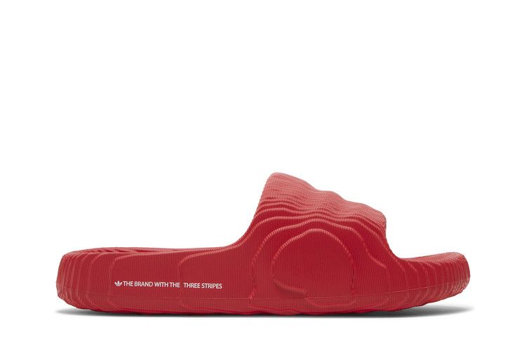 adidas Adilette 22 Slides 'Scarlet' — Better Scarlet/Cloud White/Better Scarlet