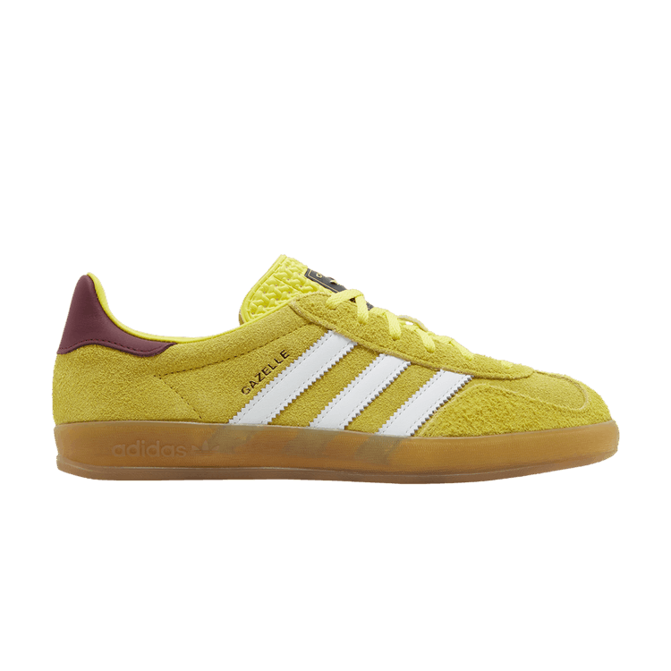 adidas Wmns Gazelle Indoor 'Bright Yellow Burgundy' — Bright Yellow/Cloud White/Collegiate Burgundy