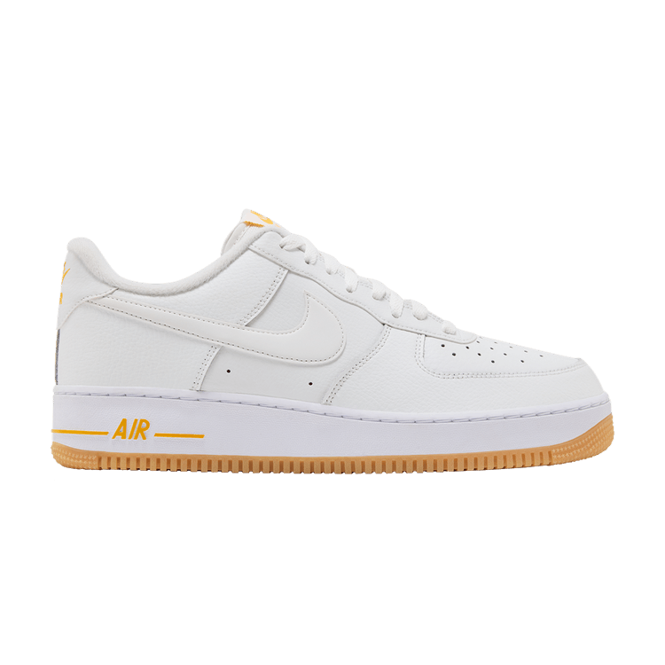 Nike Air Force 1 '07 'White University Gold Gum' — White/University Gold/White/Gum Light Brown