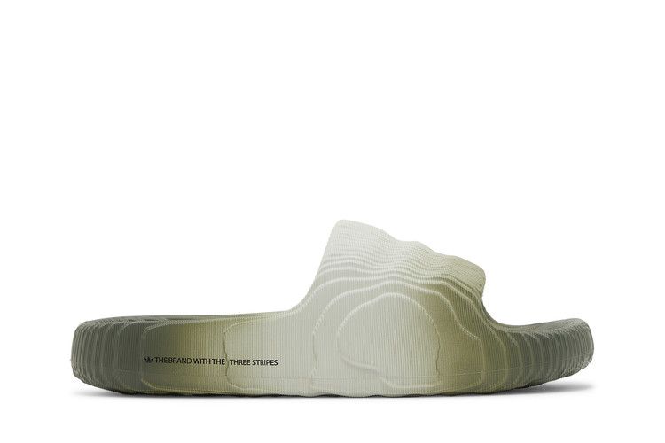 adidas Adilette 22 Slide 'Gradient Pack - Wonder Silver' — Wonder Silver/Silver Green/Core Black