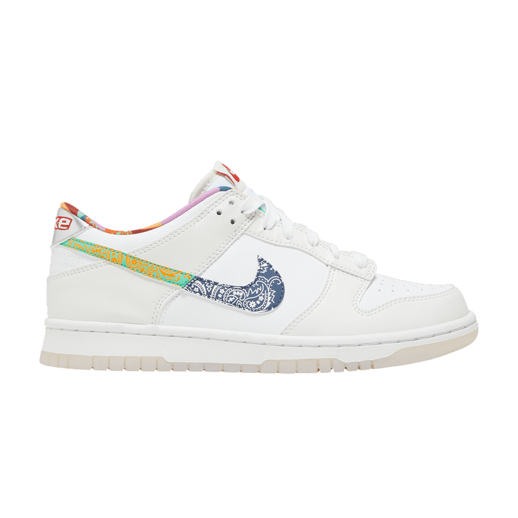 Nike Dunk Low GS 'Multi-Color Paisley' — White/Diffused Blue/White/Mystic Red