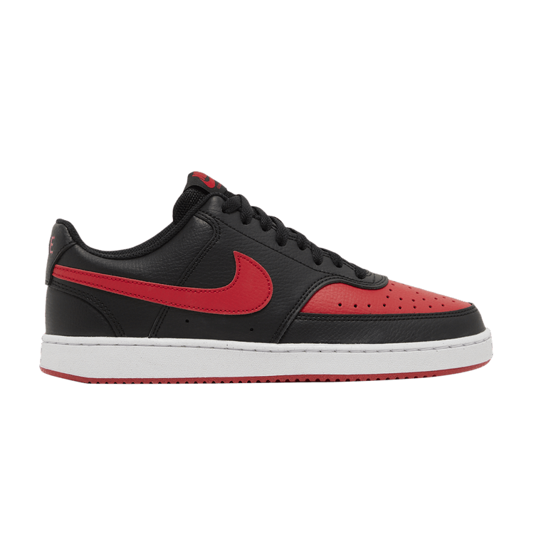 Nike Court Vision Low Next Nature 'Bred' — Black/White/University Red