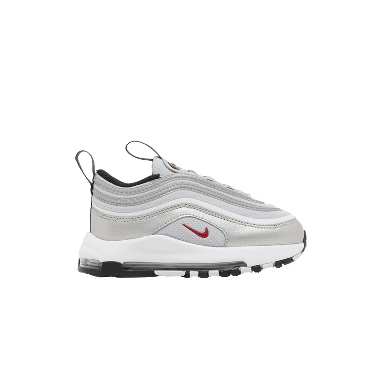 Nike Air Max 97 TD 'Silver Bullet' 2023 — Metallic Silver/Varsity Red/White/Black