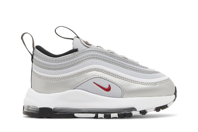 Nike Air Max 97 TD 'Silver Bullet' 2023 — Metallic Silver/Varsity Red/White/Black (2)