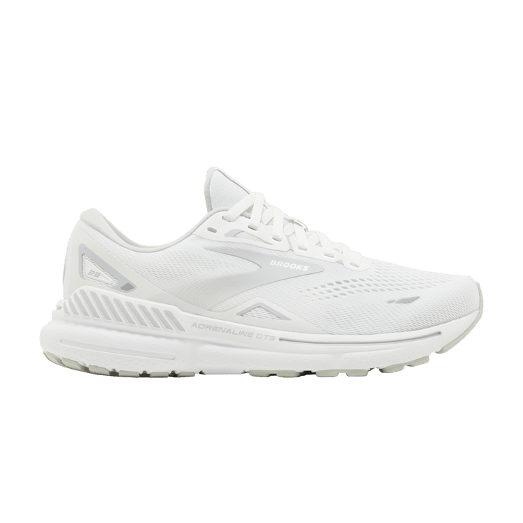Brooks Wmns Adrenaline GTS 23 'White Oyster' — White/Oyster/Silver