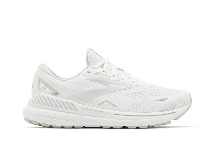 Brooks Wmns Adrenaline GTS 23 'White Oyster' — White/Oyster/Silver