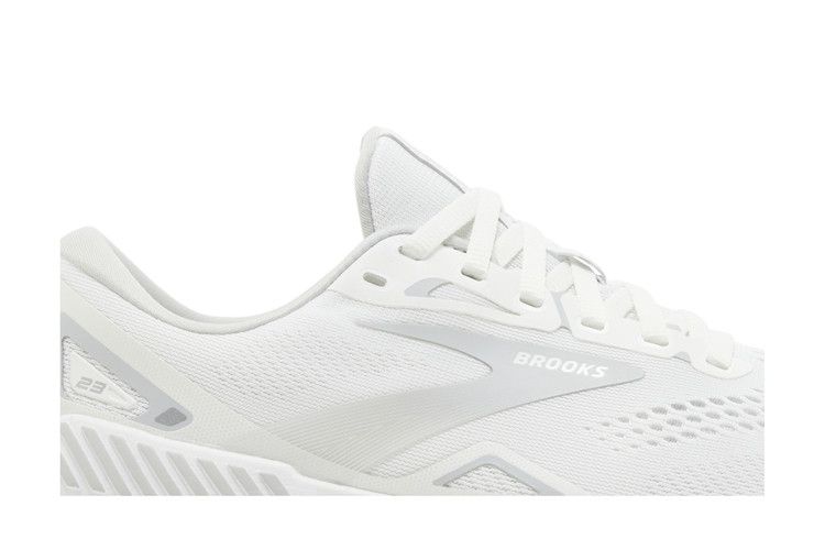 Brooks Wmns Adrenaline GTS 23 'White Oyster' — White/Oyster/Silver