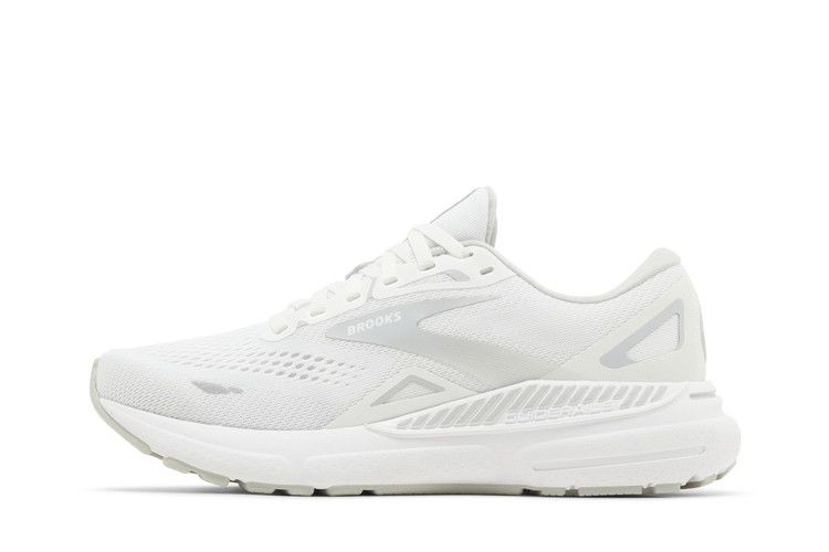Brooks Wmns Adrenaline GTS 23 'White Oyster' — White/Oyster/Silver