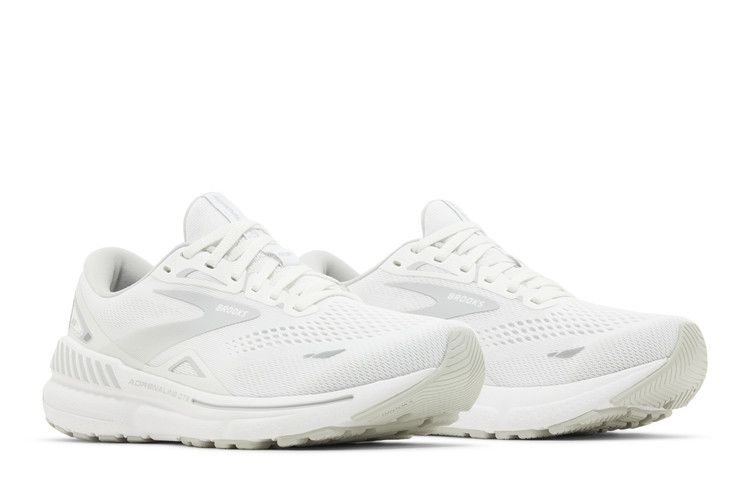 Brooks Wmns Adrenaline GTS 23 'White Oyster' — White/Oyster/Silver