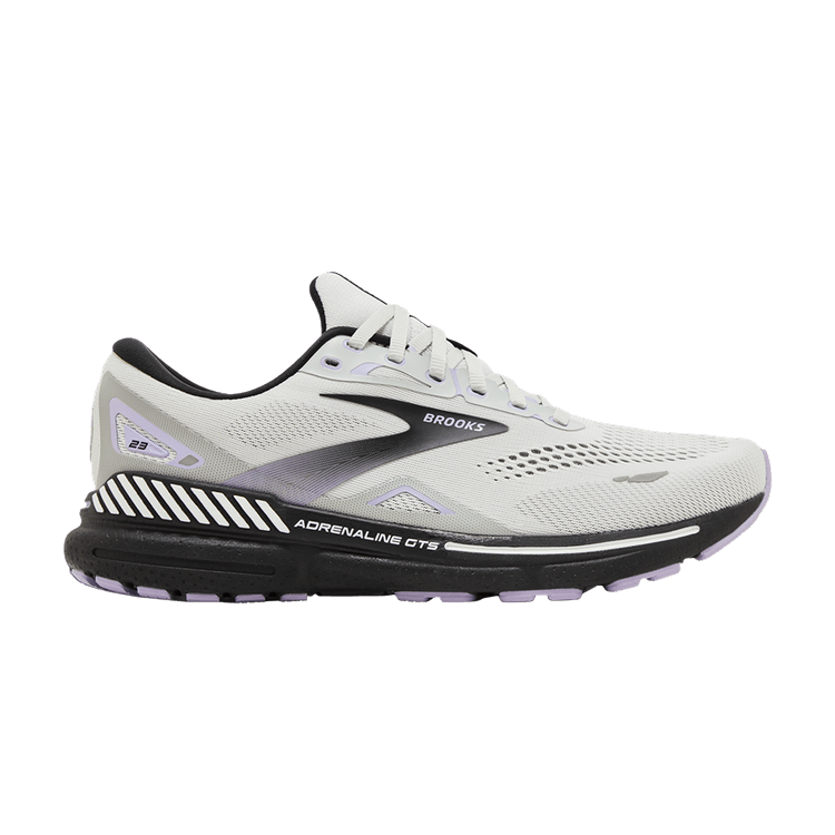 Brooks Wmns Adrenaline GTS 23 Wide 'Grey Purple' — Grey/Black/Purple
