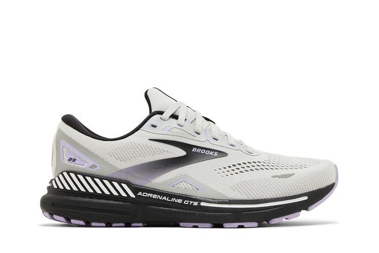 Brooks Wmns Adrenaline GTS 23 Wide 'Grey Purple' — Grey/Black/Purple