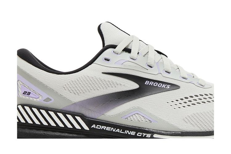 Brooks Wmns Adrenaline GTS 23 Wide 'Grey Purple' — Grey/Black/Purple