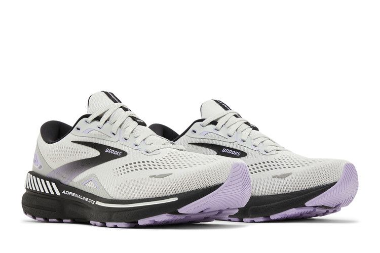 Brooks Wmns Adrenaline GTS 23 Wide 'Grey Purple' — Grey/Black/Purple
