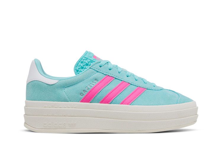 adidas Wmns Gazelle Bold 'Flash Aqua Lucid Pink' — Flash Aqua/Lucid Pink/Cloud White
