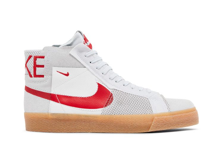 Nike Zoom Blazer Mid Premium SB 'Deconstructed - Platinum University Red Gum' — Summit White/Pure Platinum/Summit White/University Red (2)
