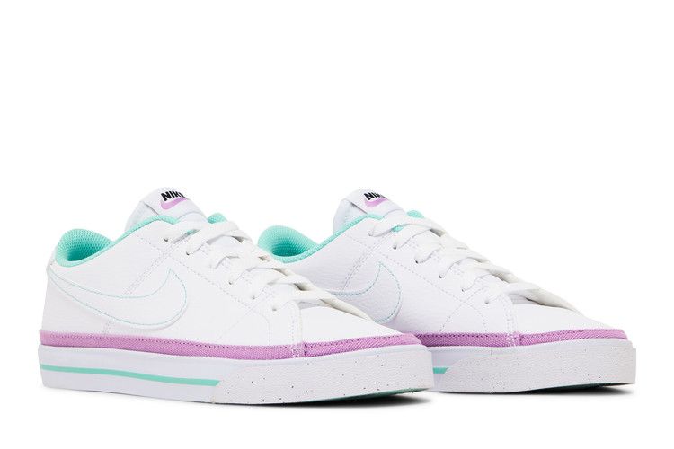 Nike Wmns Court Legacy Next Nature 'White Rush Fuchsia' — White/Rush Fuchsia/Emerald Rise/White (9)