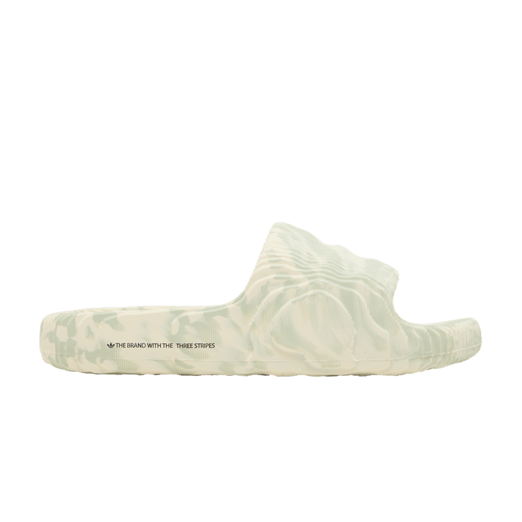 adidas Adilette 22 Slide 'Cream White Linen Green' — Cream White/Linen Green/Core Black