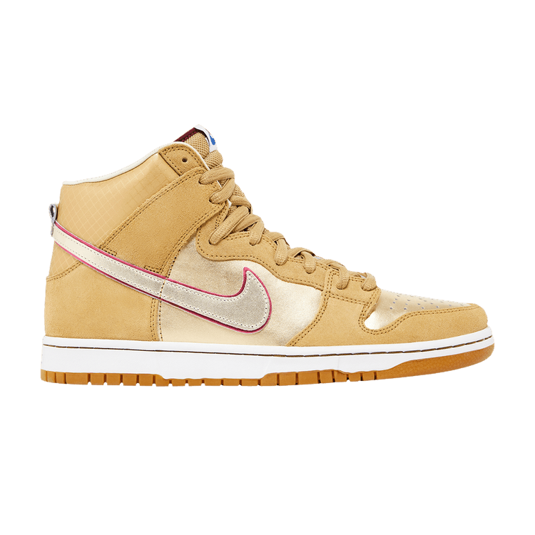 Nike Dunk High Premium SB 'Koston' — Mtllc Gold/Mtlc Vgs Gld-Tm Rd