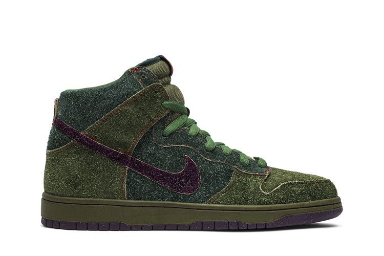 Nike Dunk High Premium SB 'Skunk' — black/forest/vintage purple pilgrim (2)