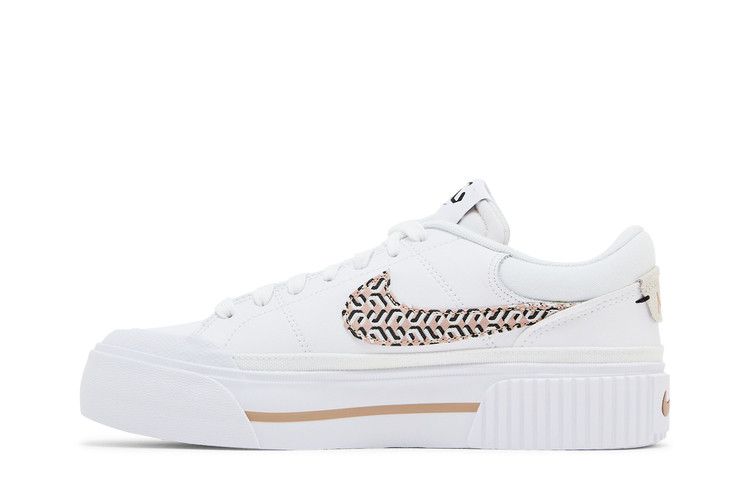 Nike Wmns Court Legacy Lift 'United in Victory' — White/Black/Summit White/Hemp (4)