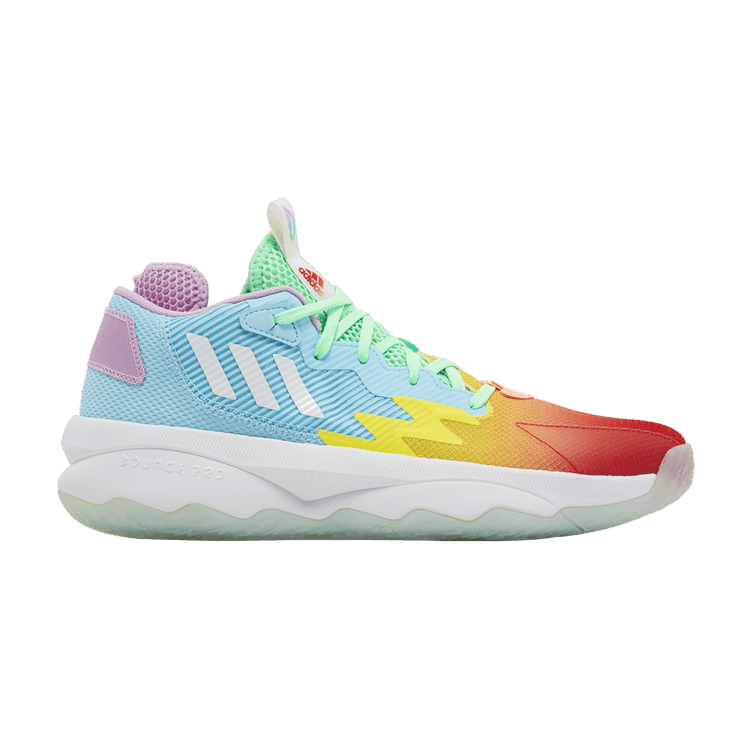 adidas Dame 8 'Rainbow' — Vivid Red/Footwear White/Beam Orange