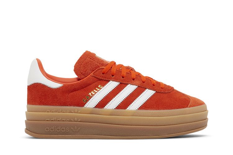 adidas Wmns Gazelle Bold 'Collegiate Orange Gum' — Collegiate Orange/Cloud White/Gold Metallic