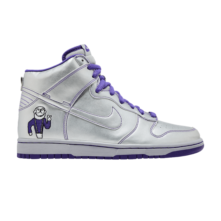 Nike Dunk High Premium SB 'Dinosaur Jr' — Metallic Silver/Metallic Silver