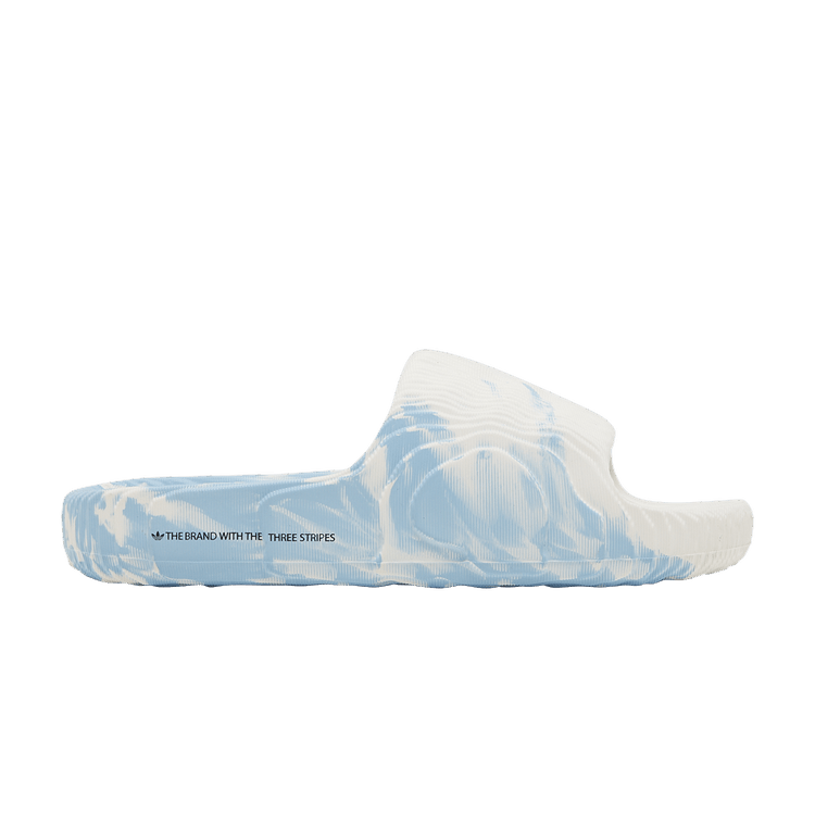 adidas Adilette 22 Slides 'Clear Blue White' — Cloud White/Cloud White/Clear Blue