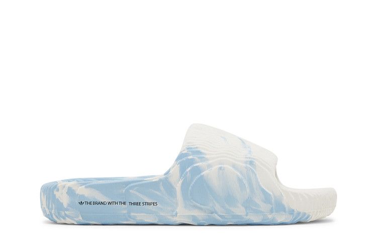 adidas Adilette 22 Slides 'Clear Blue White' — Cloud White/Cloud White/Clear Blue