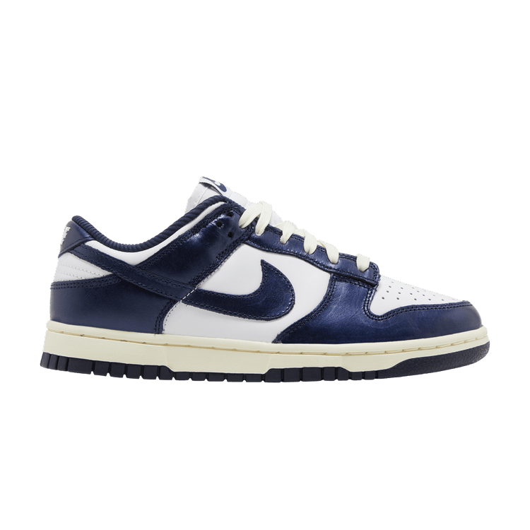 Nike Wmns Dunk Low Premium 'Vintage Navy' — White/Midnight Navy/Coconut Milk