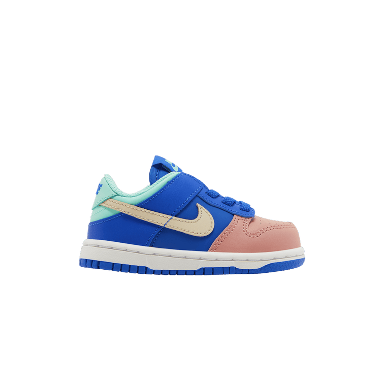 Nike Dunk Low SE TD 'Salmon Toe' — Hyper Royal/Emerald Rise/Red Stardust/Sanddrift