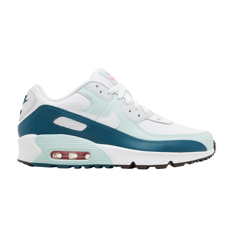 Nike Air Max 90 Leather GS 'White Jade Ice' — White/Jade Ice/Geode Teal/White