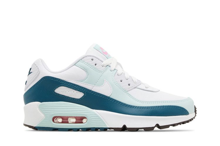 Nike Air Max 90 Leather GS 'White Jade Ice' — White/Jade Ice/Geode Teal/White (2)