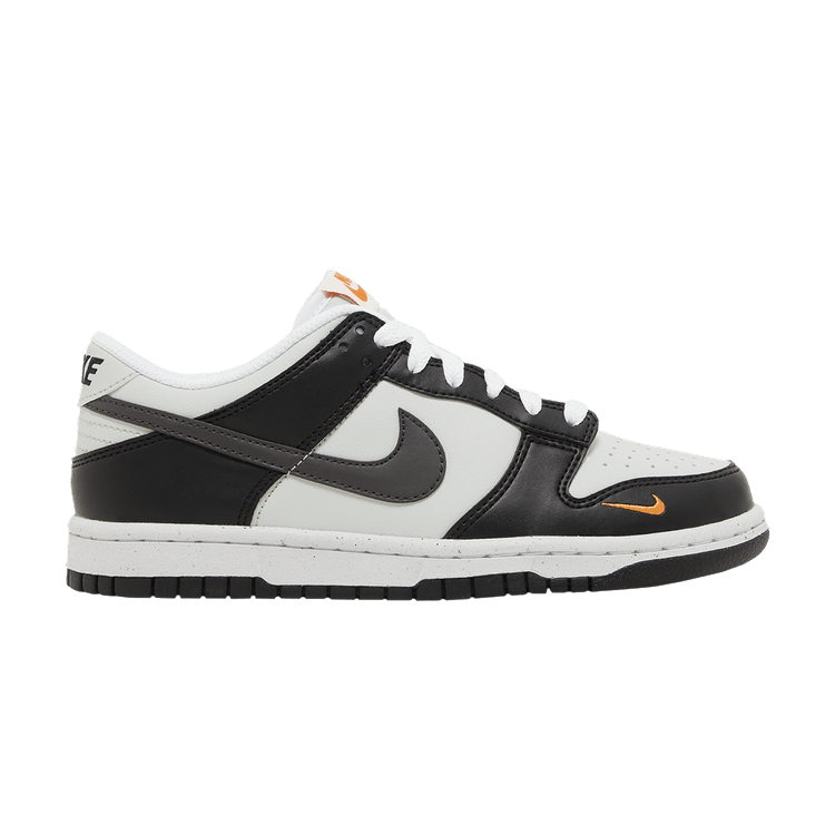 Nike Dunk Low GS 'Black Bright Mandarin' — Black/Light Silver/Bright Mandarin/Medium Ash