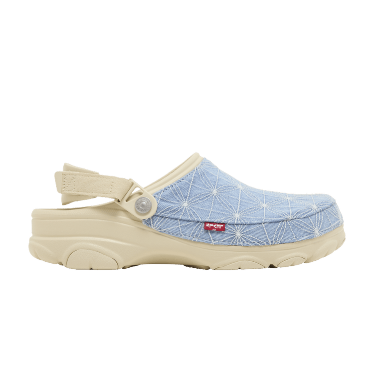 Levi's x Crocs Classic All-Terrain Clog 'Sashiko - Bone Blue' — Bone/Blue