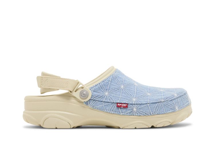Levi's x Crocs Classic All-Terrain Clog 'Sashiko - Bone Blue' — Bone/Blue