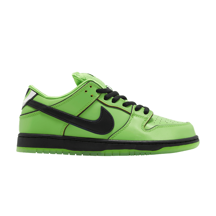 The Powerpuff Girls x Nike Dunk Low Pro SB QS 'Buttercup' — Mean Green/Black/Lotus Pink